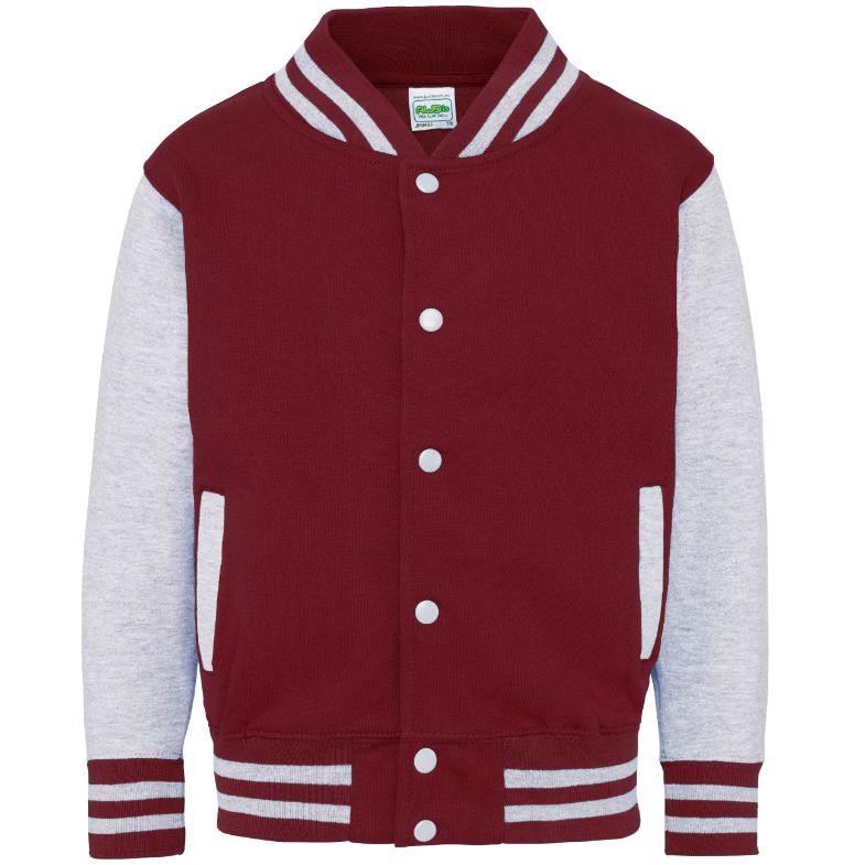 AWDis Just Hoods Kids varsity jacket Promowear.ie